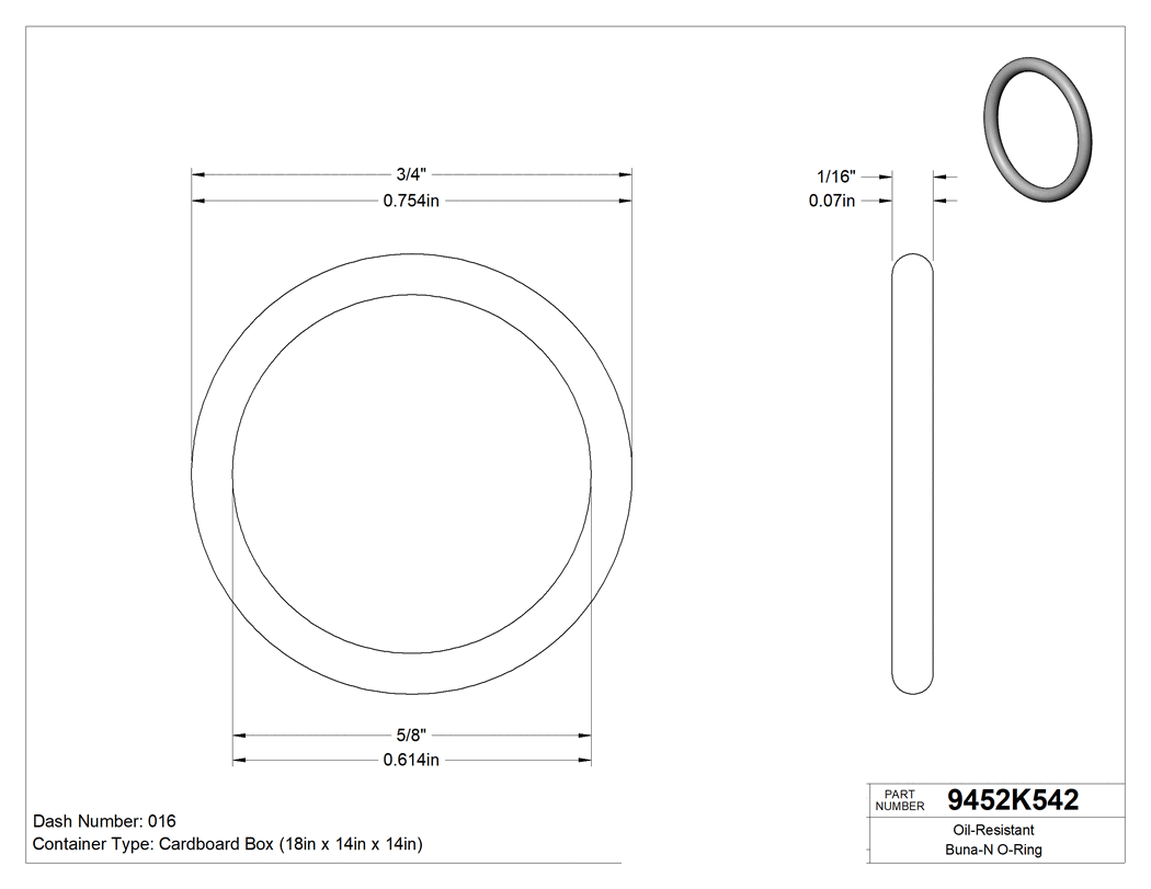 Technical drawing - 9452K542